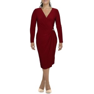 Kleid für midi-Midi-Midi-Faux-Wrap