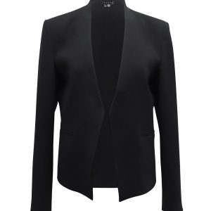 Theory Kragenloser Blazer aus schwarzem Triacetat
