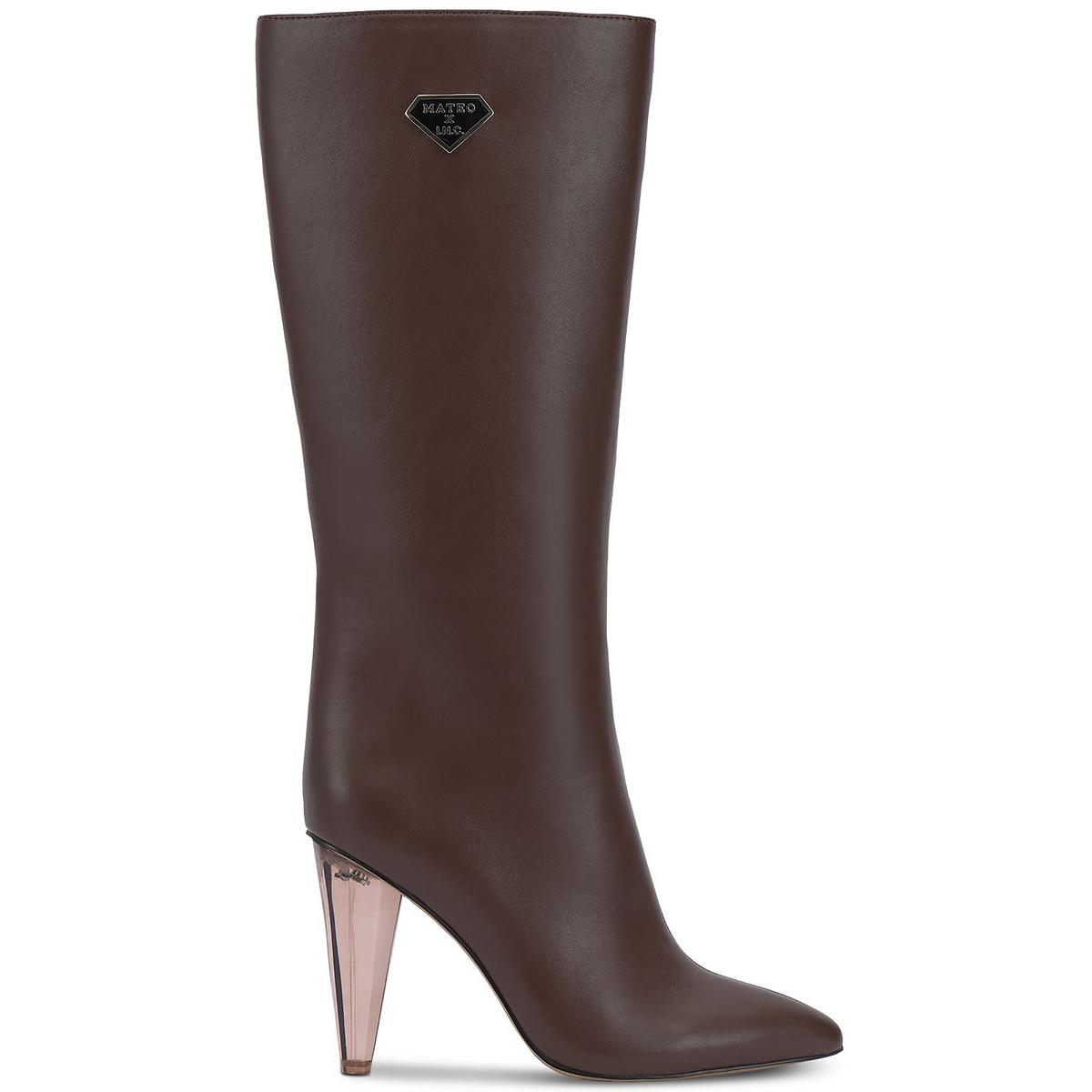 Charlotte Imitat Leder Seitenreißverschluss Kniehohe Stiefel