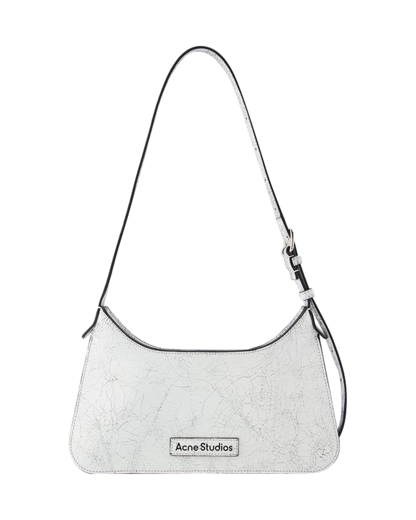 Platt Mini Crackle Hobo Tasche Acne Studios Leder – Weiß