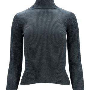 Zimmermann Schillernder Rollkragenpullover aus grüner Viskose