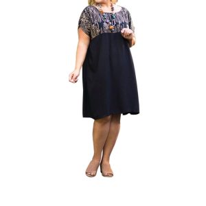 Shelby Kurzarmkleid – plus Größe in Skizze