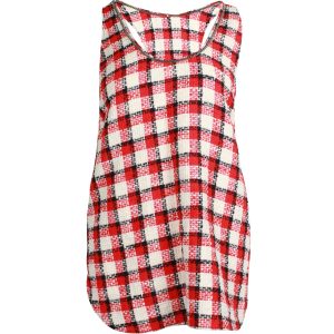 N°21 Racerback Plaid Tank Top in rotem Druck Baumwolle 7748765188156