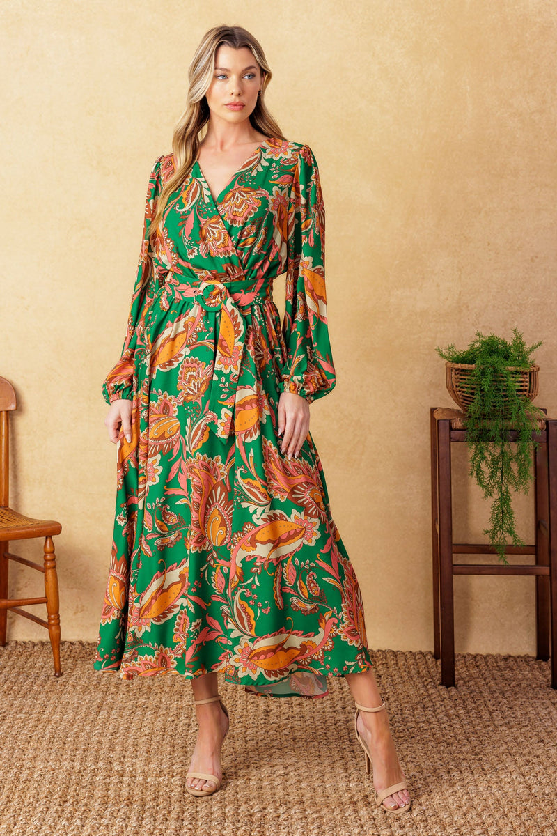 SUNNYSIDE FLORALS gewebt MIDI Kleid