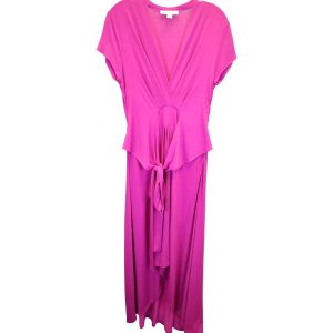 Michael Kors High-low Saum Maxikleid aus lila Polyester 7748782555196