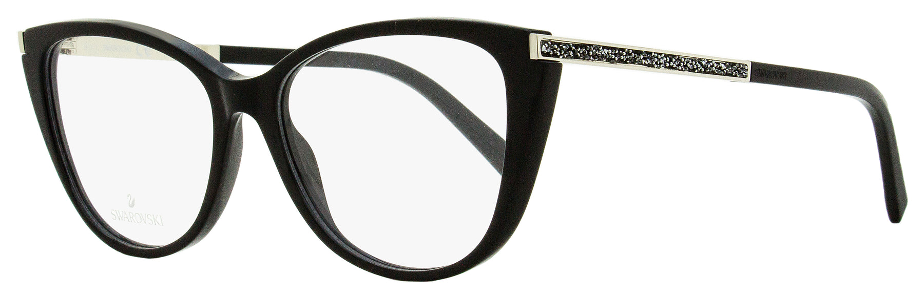 Swarovski Ovale Brillen für Damen SK5414 001 Schwarz/Palladium 53mm