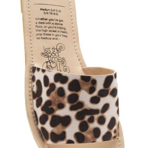 Damen Leopard Sandalen in braun