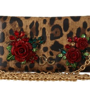 Dolce & Gabbana Leopard Kristall iPhone Schutzhülle für Damen