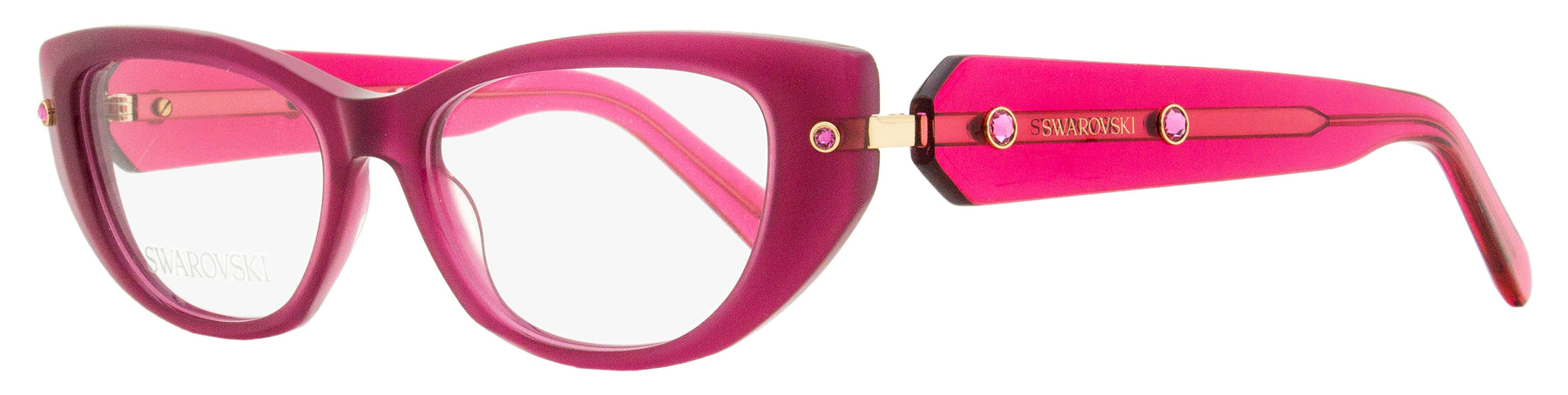 Swarovski Cat Eye Brillen für Damen SK5476 072 Rose 53mm