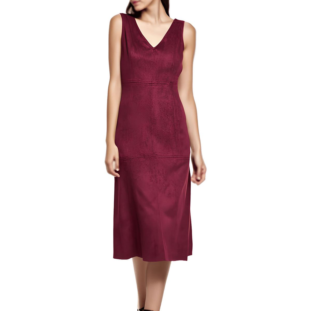 Petites Korsett Genähtes Wildleder Fit & Flare Kleid