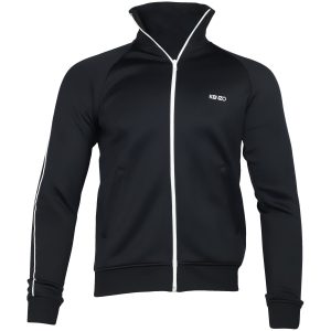 Kenzo schwarze Logo Track Jacke aus schwarzem Polyamid 7748811227196
