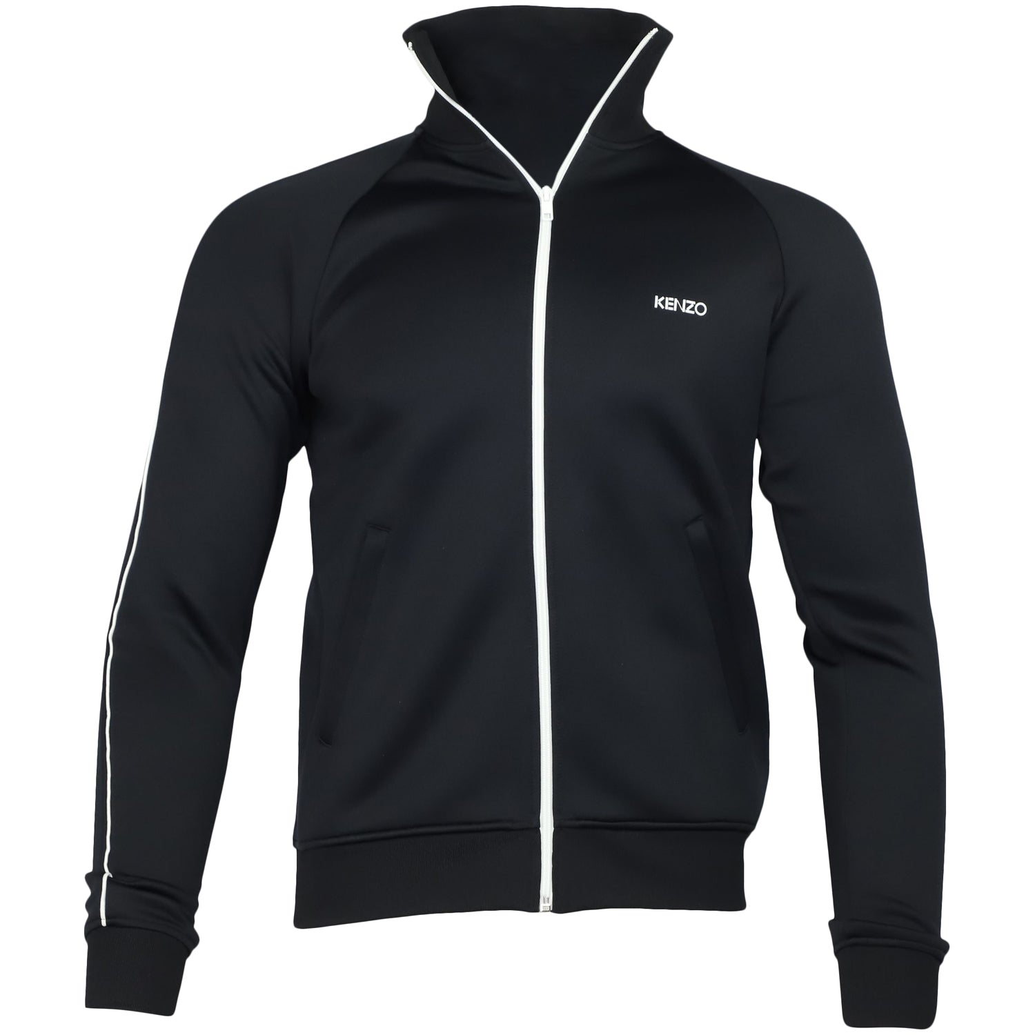 Kenzo Schwarze Logo-Jacke aus schwarzem Polyamid