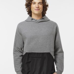MV Sport Herren Mixed Media Kapuze Sweatshirt