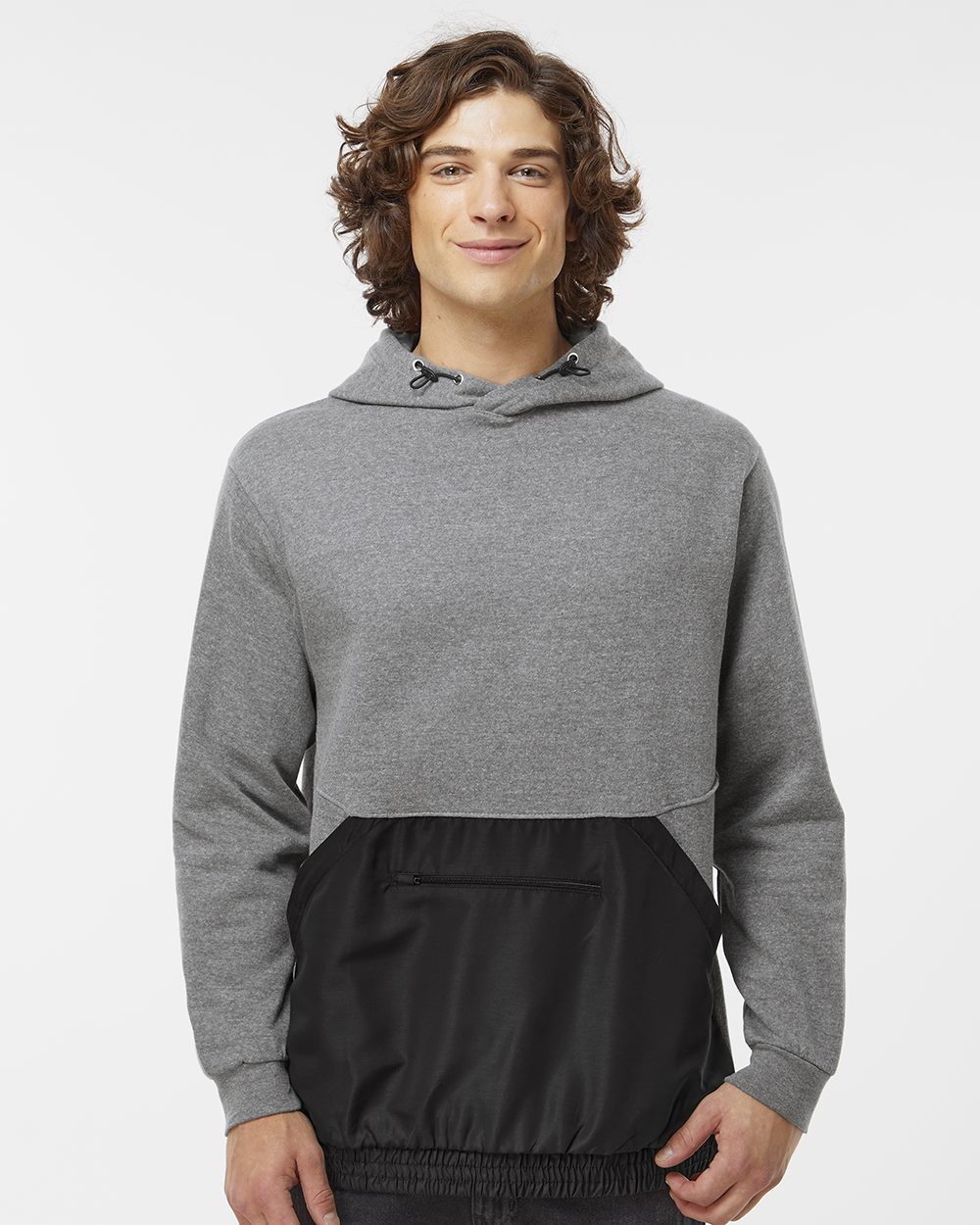 MV Sport Herren Mixed Media Kapuzenpullover