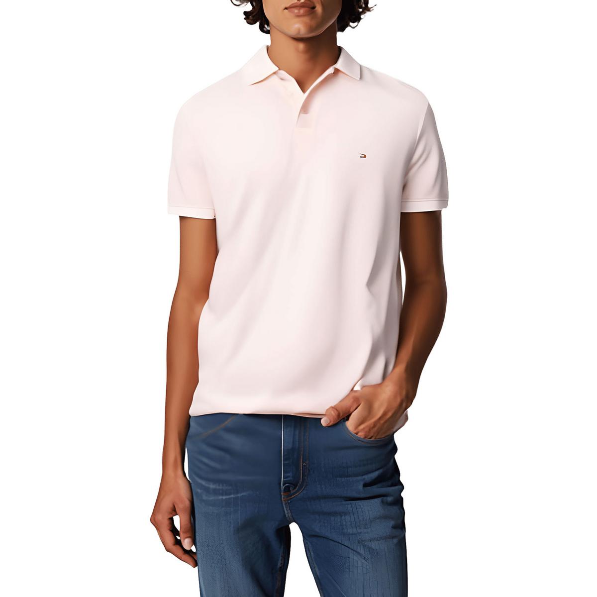 Schmale Passform Kragen Pique Polo