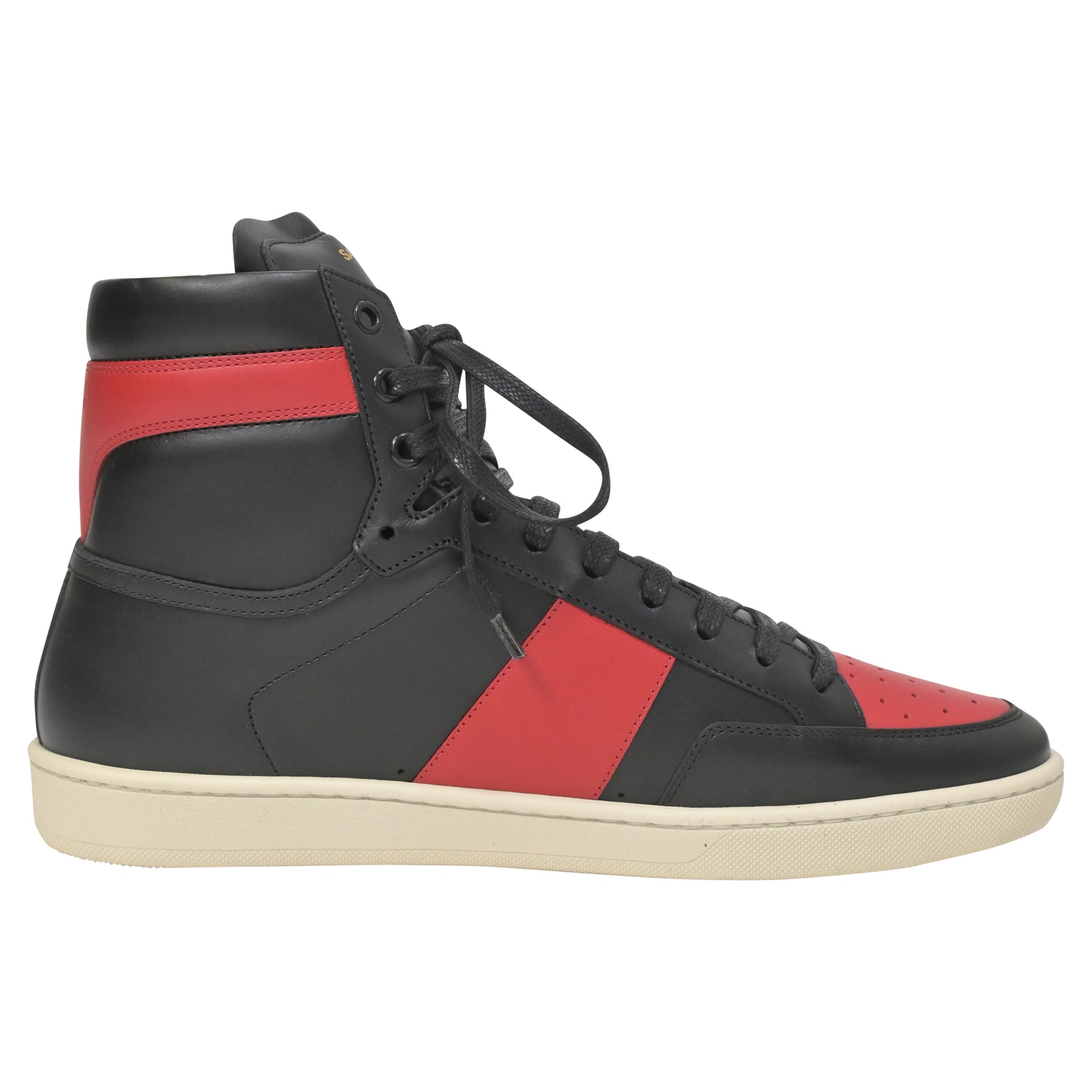 Saint Laurent SL-10H Hohe Sneaker aus schwarzem Leder
