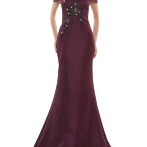 off Schulterkleid in Wein