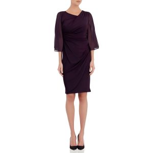 Petites geraffte Jersey Schicht Kleid