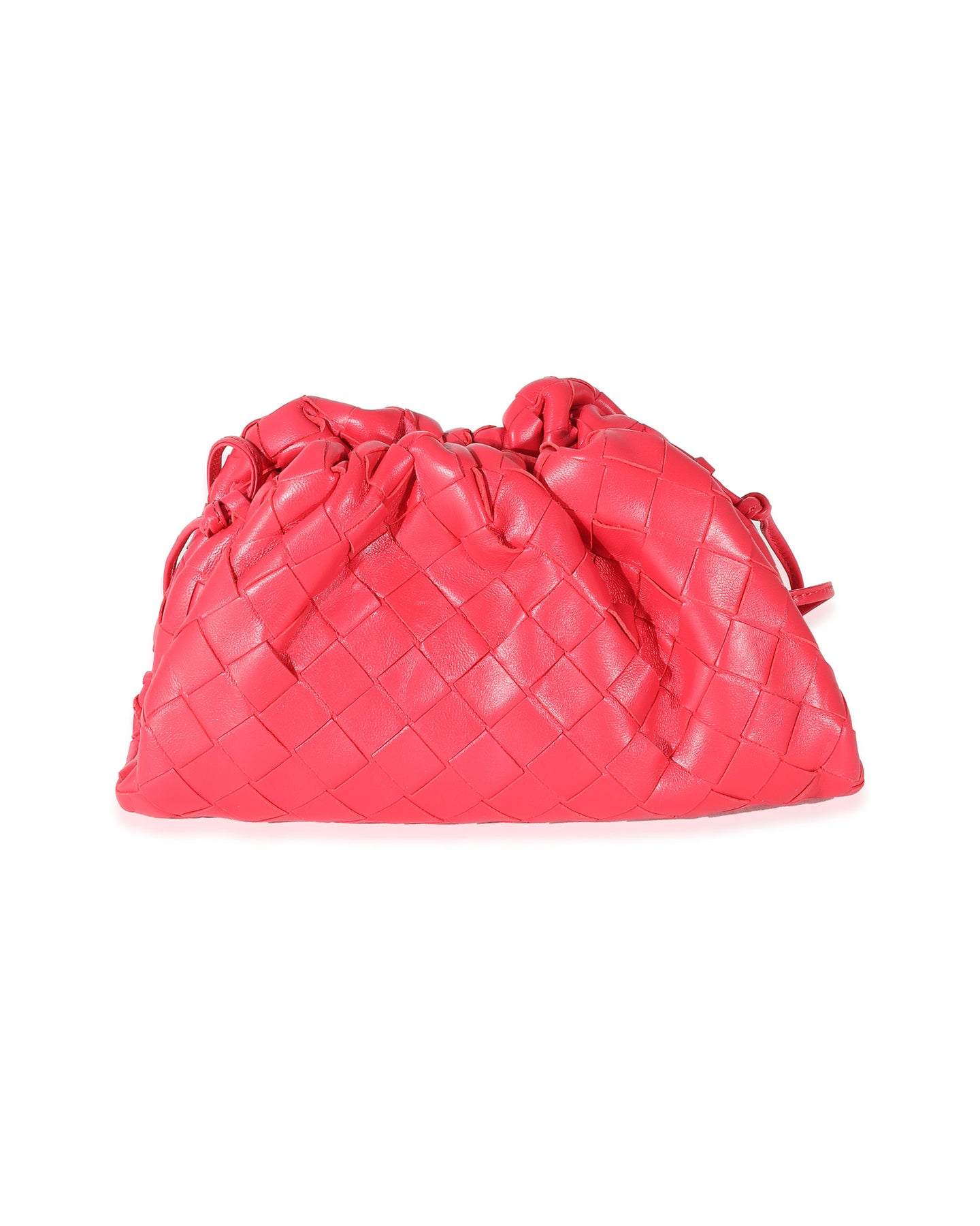 Bottega Veneta Himbeer Intrecciato Lammfell Mini Beutel