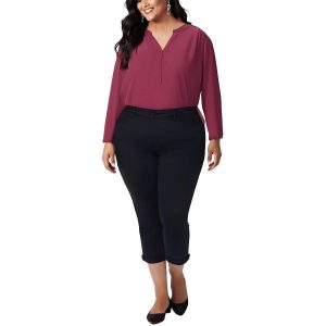 Plus Chloe Denim hoher Bund Capri Jeans