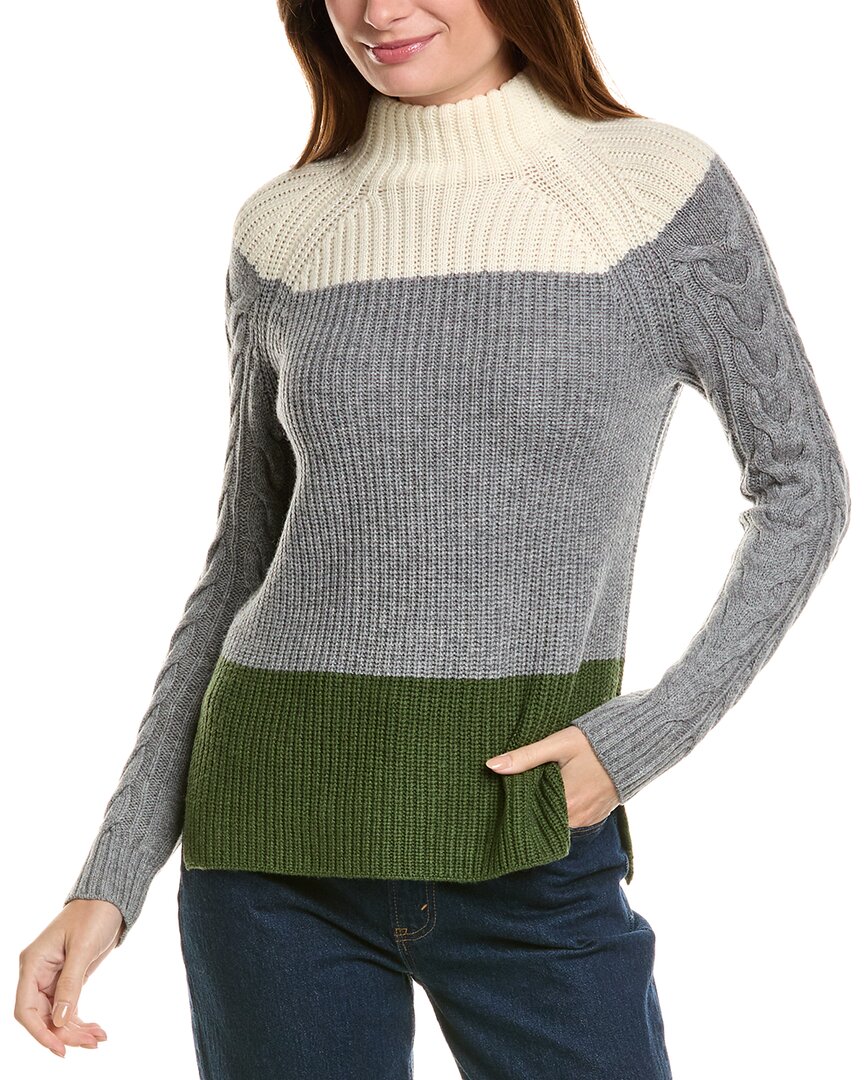 Forte Kaschmir Pullover aus Wolle und Kaschmir mit Trichterausschnitt