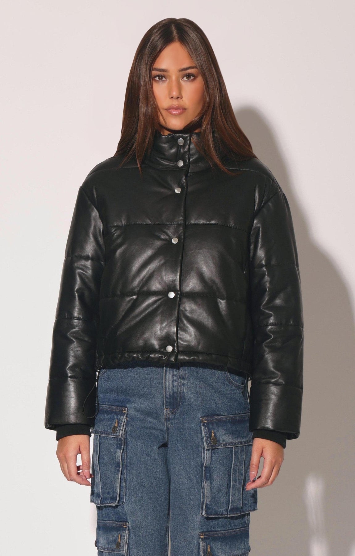 Jesse Jacke, schwarz – Leder
