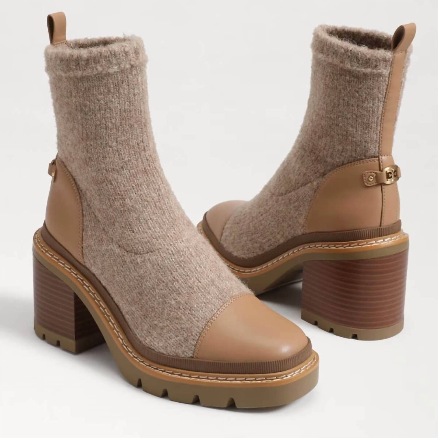 Rozanna Strick Bootie in Luxe Hellbraun