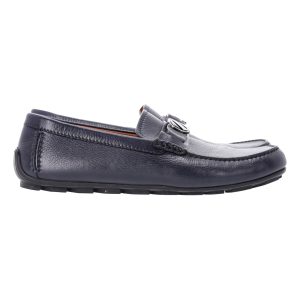 Ermenegildo Zegna Highway Loafer aus dunkelblauem Leder