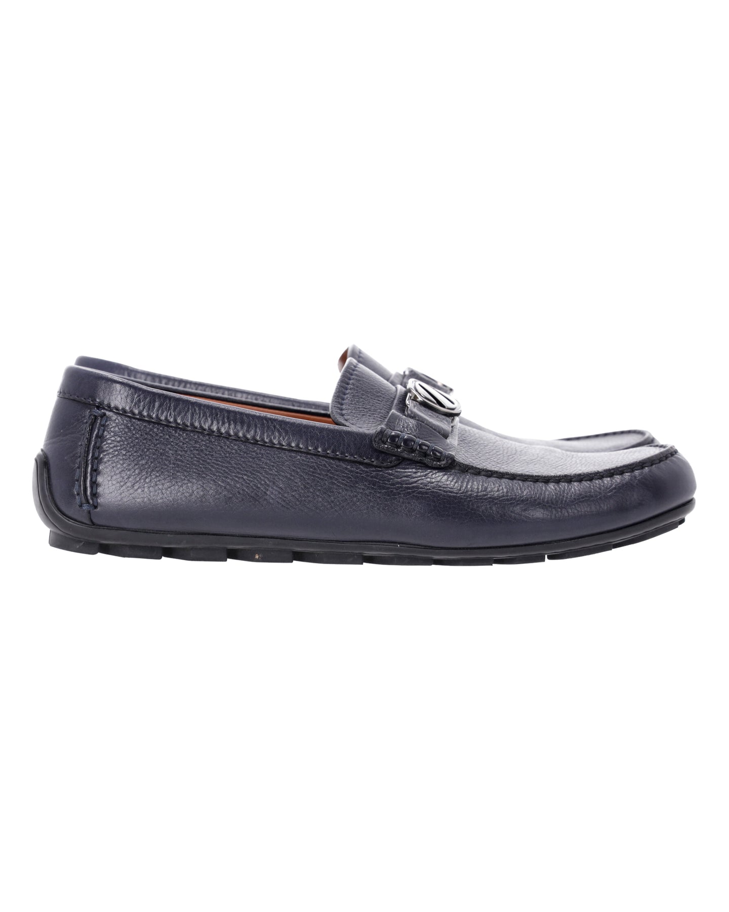 Ermenegildo Zegna Highway Loafer aus dunkelblauem Leder