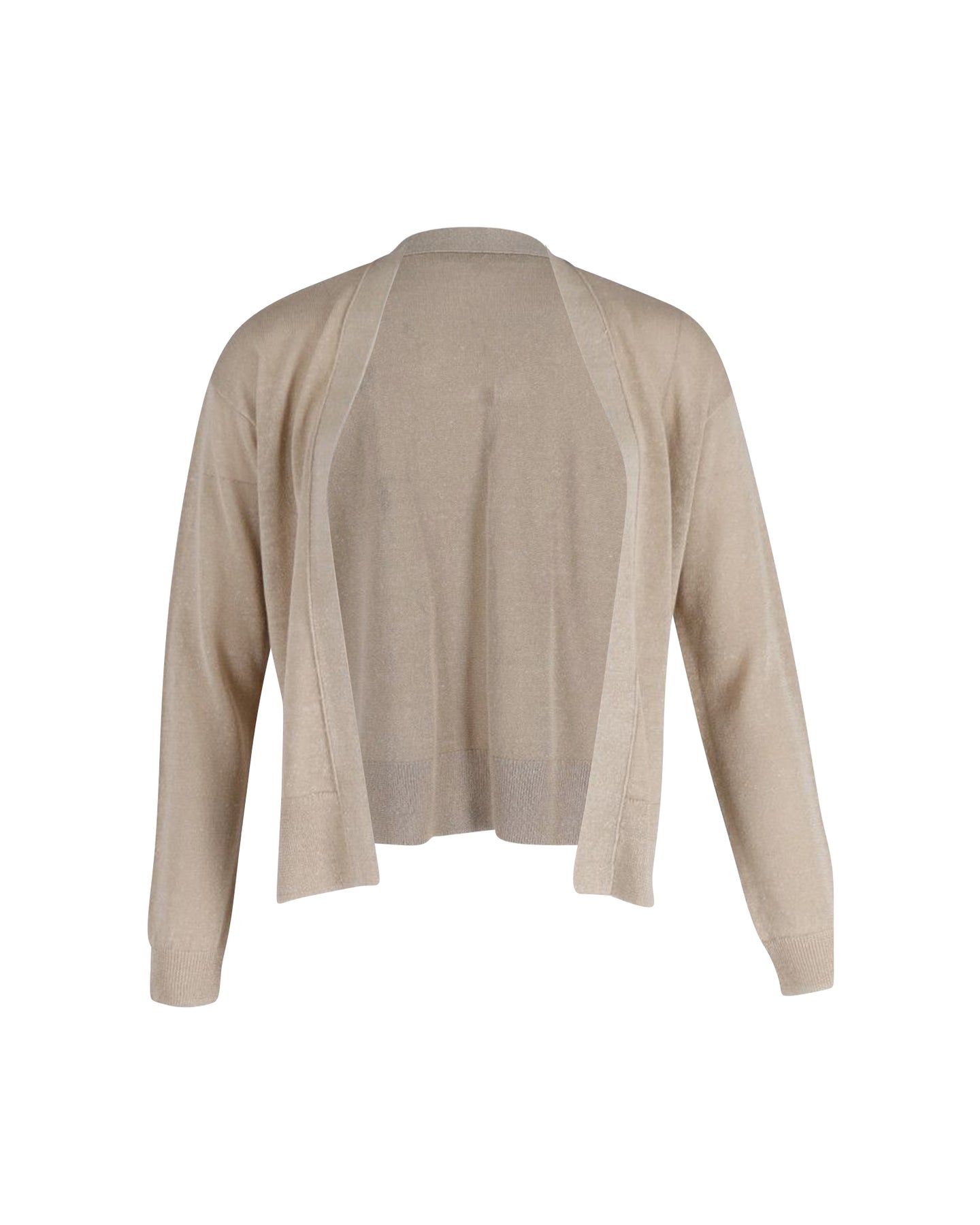 Vanessa Bruno Strickjacke mit offener Vorderseite aus beigem Leinen