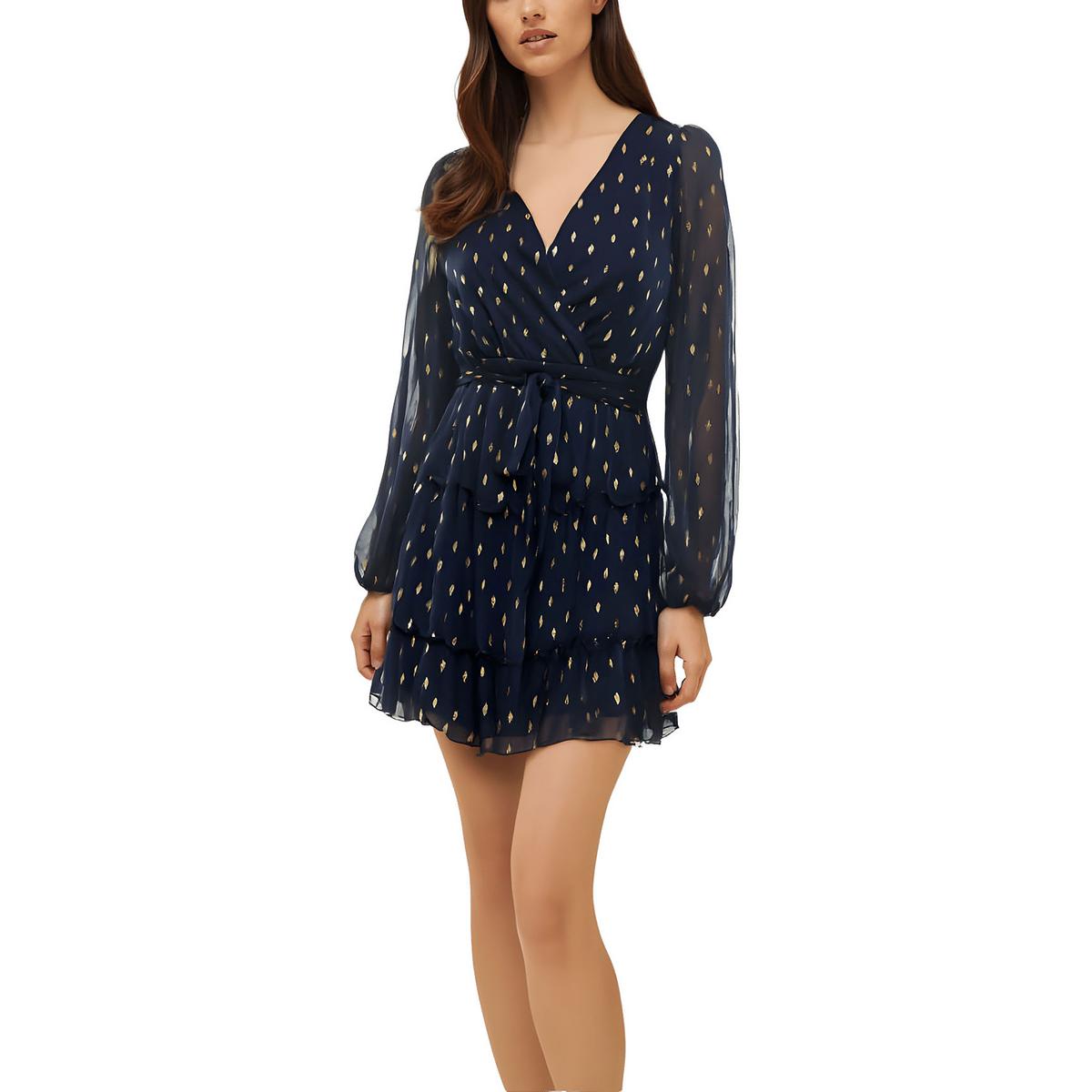 Metallic Chiffon Cocktail und Partykleid