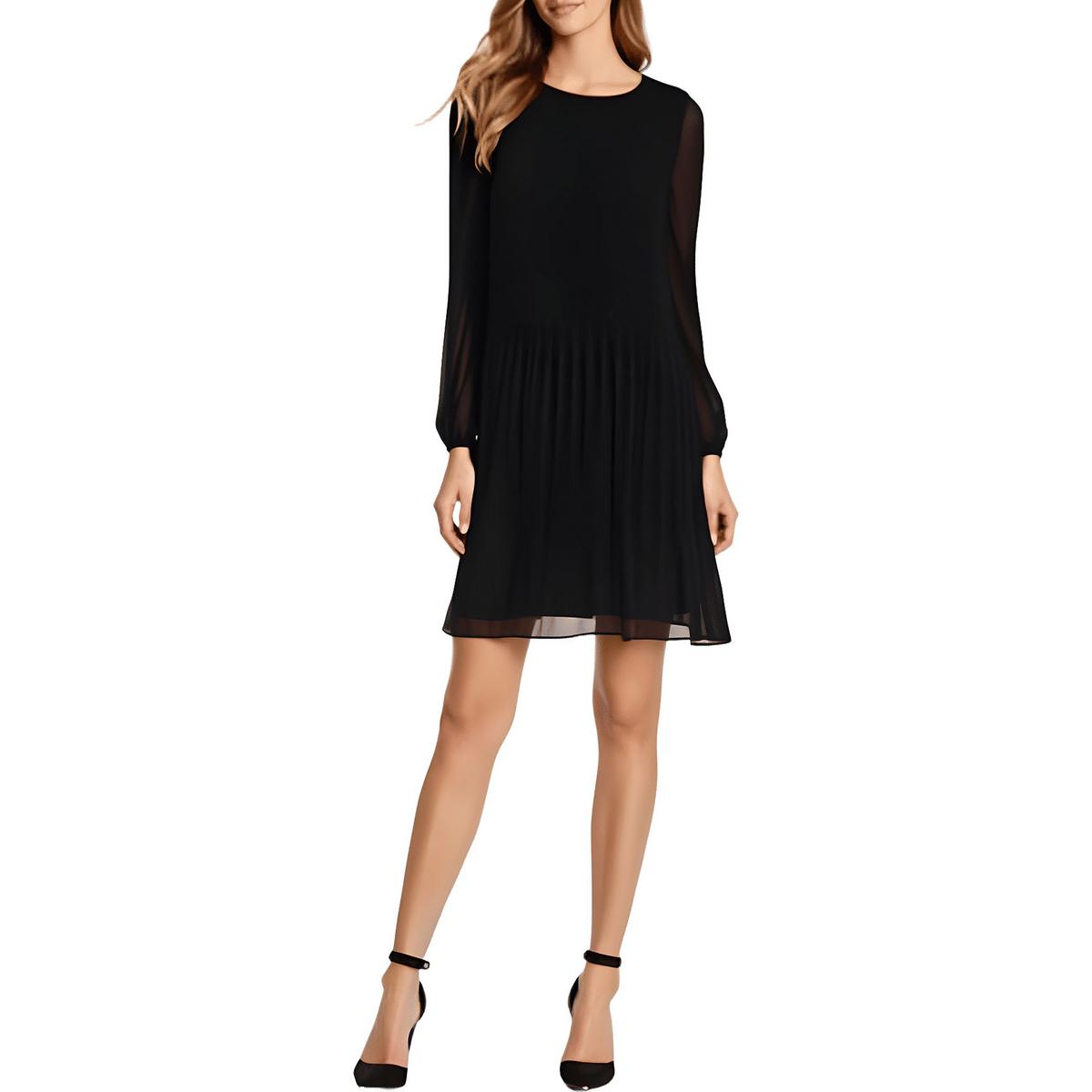 Gefaltetes Chiffon Minikleid