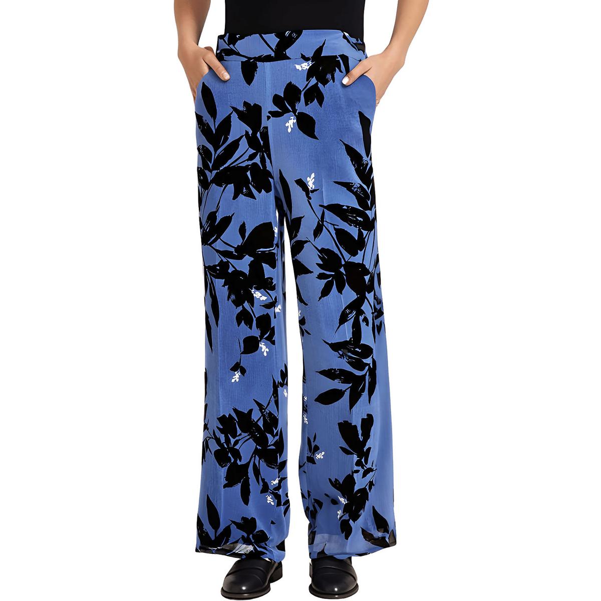Bedruckte Chiffon Hose mit weitem Bein