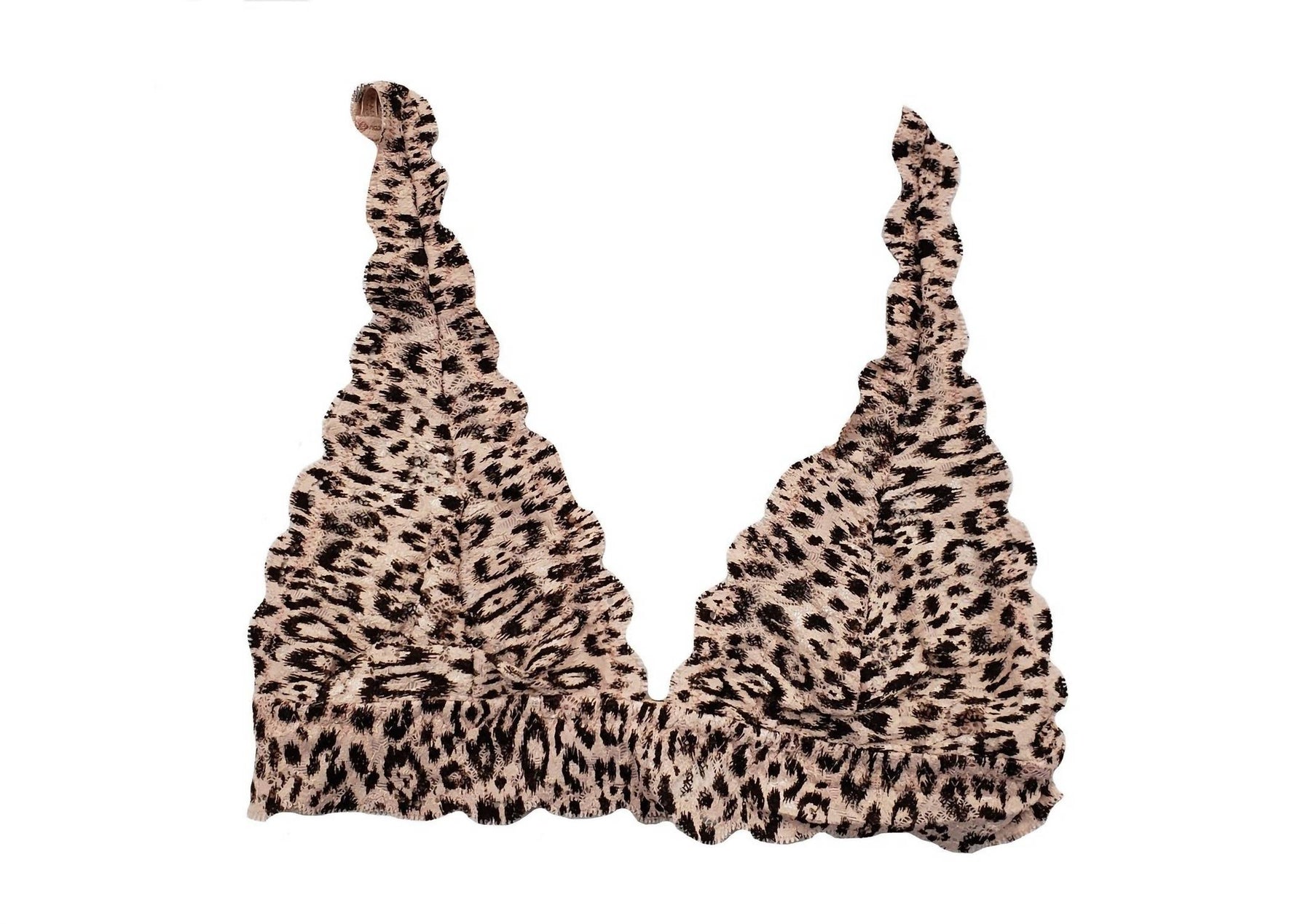 Damen sagen nie nie gedruckt Triangle Bralette in Mandorla Uno / Tier