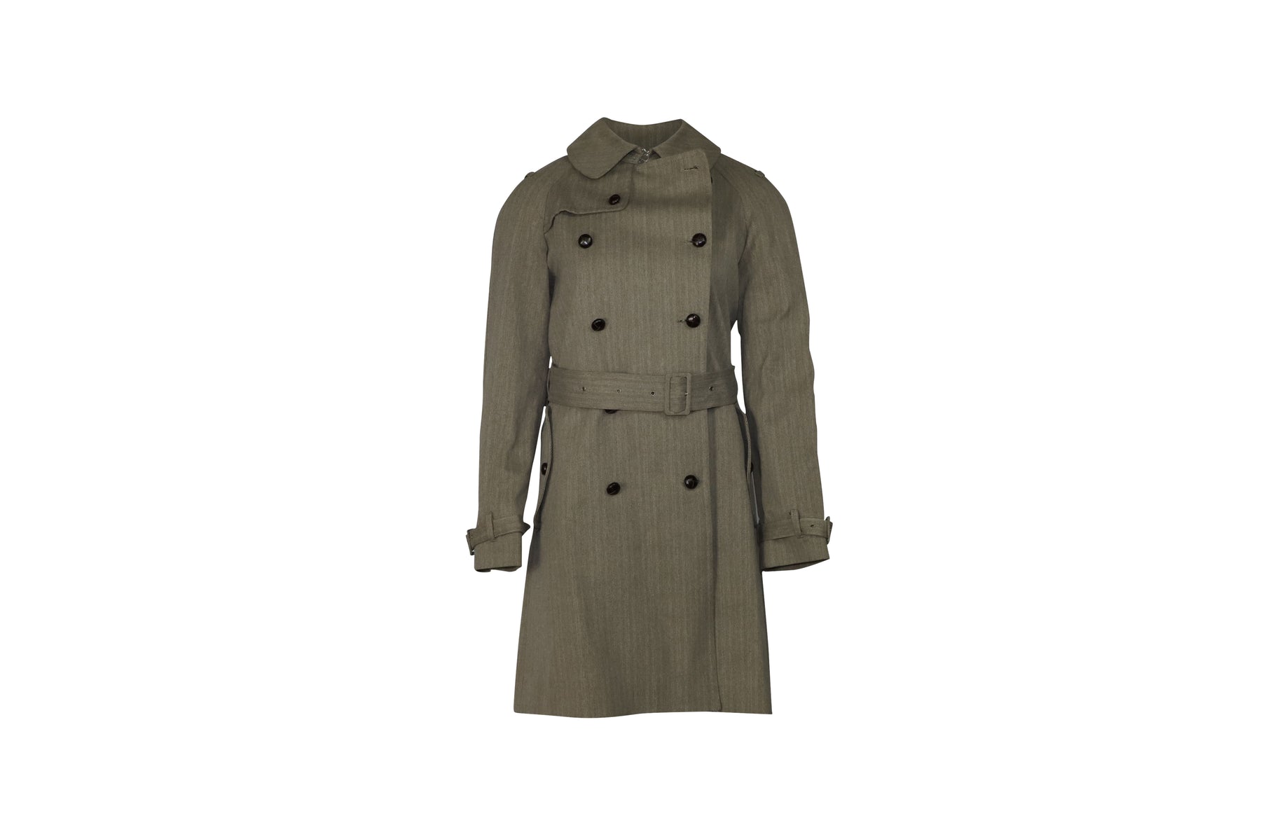 Paul & Joe Gabardine – Trenchcoat aus grauer Baumwolle