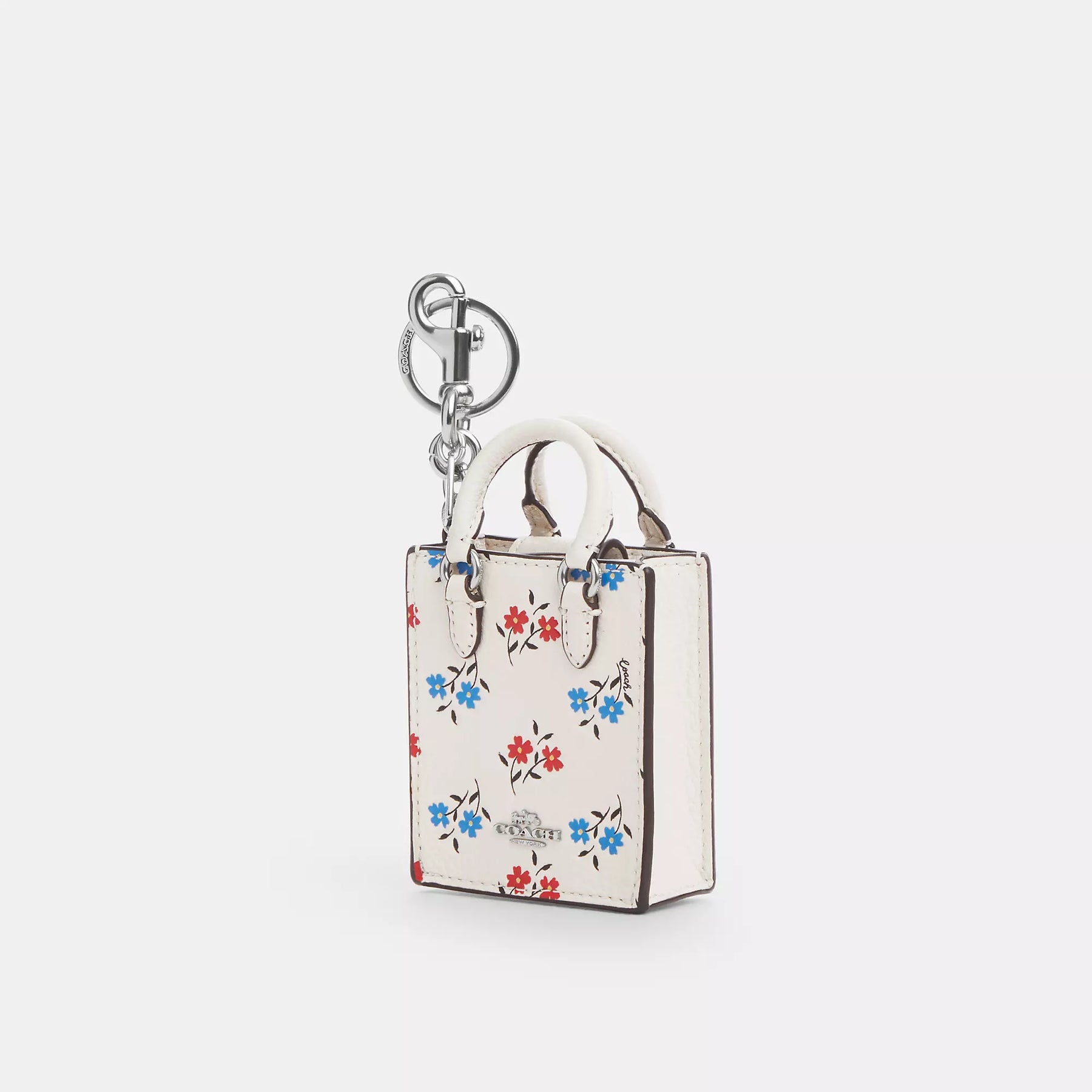 Coach Outlet Nord/Süd Mini Tragetasche Charm mit Blumendruck