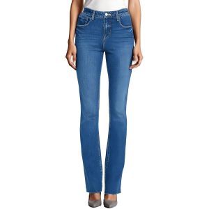 roher Saum Denim breite Bein Jeans