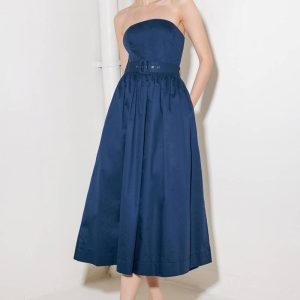 ENDLESSLY CHARMING Gewebtes Midikleid