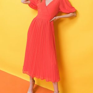 WORT ZUM WISE Gewebt MIDI Kleid