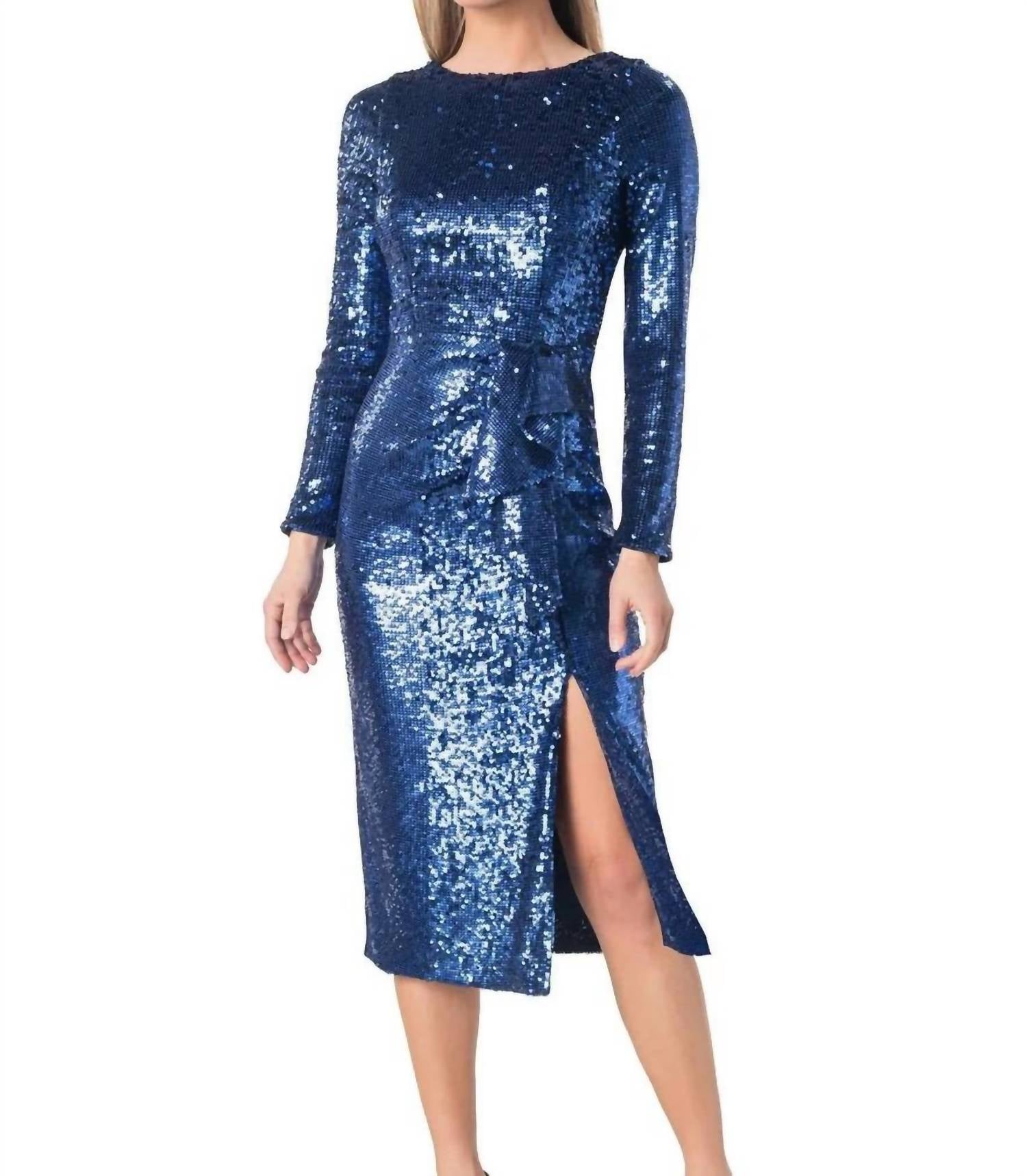 Micha Kleid im Marineblau Mehrfarbig