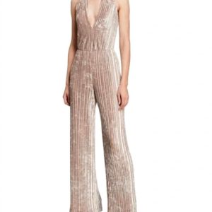 zerkleinert Velvet Denley Jumpsuit aus Gold