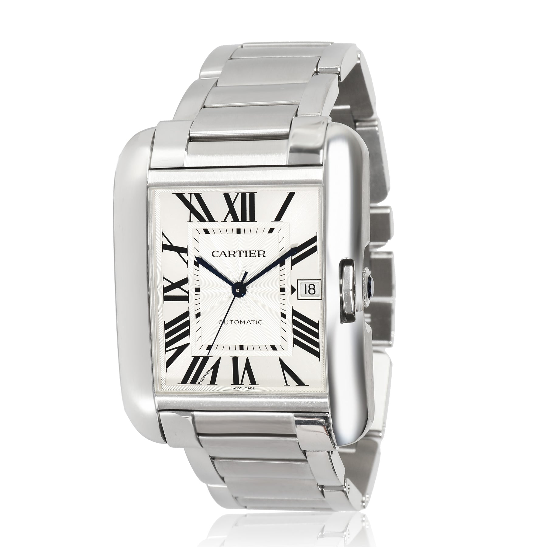Cartier Top Anglaise W5310008 Herrenuhr aus Edelstahl