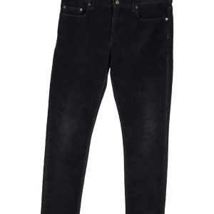 Saint Laurent Straight-Leg Corduroy Hose aus schwarzer Baumwolle 7748907040828