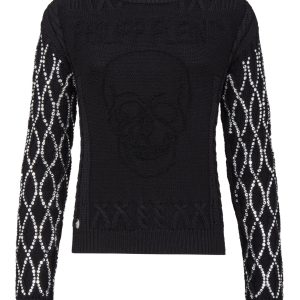Pullover rund Hals ss Schädel