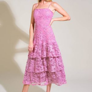 DAZZLING DAYBREAK Gewebtes Midikleid