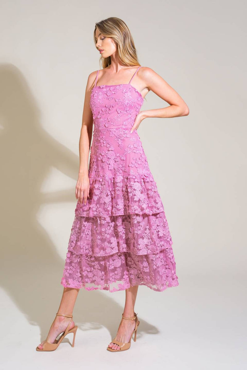 DAZZLING DAYBREAK gewebt MIDI Kleid