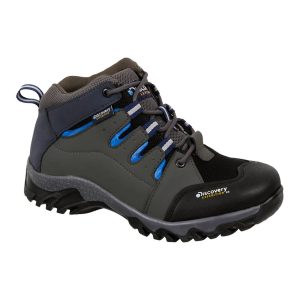 Jungen Wanderstiefel in Schwarzholz grau