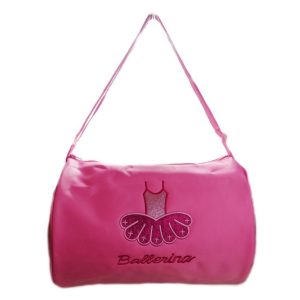 Rosafarbenes Ballettkleid „Ballerina“ für Mädchen mit Tanzdetail, stilvolle Reisetasche