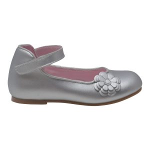 Mädchen Silber Blume applique Gurt Wohnungen 11-12 Kinder