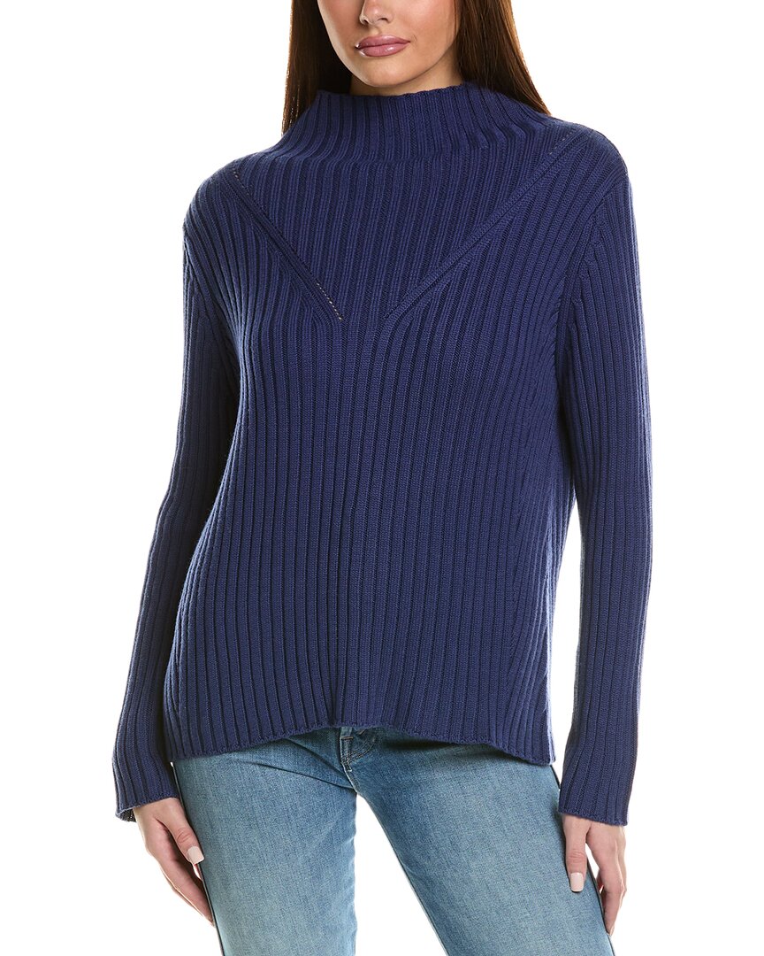 Hannah Rose grob Rib Trichter Hals Kaschmir-Blend Pullover